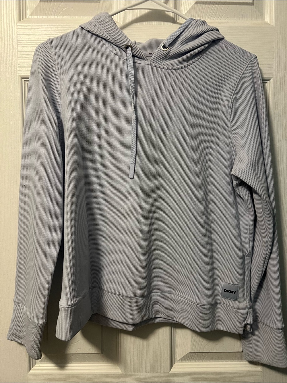 DKNY Light Blue Waffle Knit Hoodie